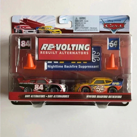 Disney Pixar Cars -2-pack w/access - Dave Alternators & Winford Bradford- NEW! - Picture 1 of 4